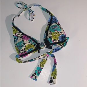 Betsey Johnson Floral Bikini Halter Top